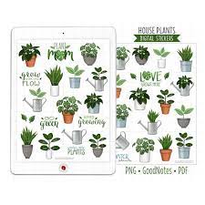 House Plants Digital Planner Stickers