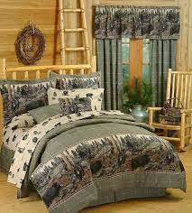 cabin themed bedding the bears twin