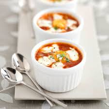 baked turkish eggs with yoghurt and chilli