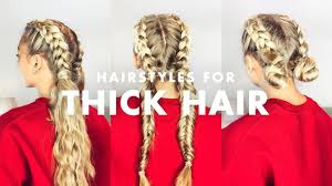 Hairstyles for thick hair can be very creative. How To Deal With Thick Hair Three Easy Hairstyles Youtube