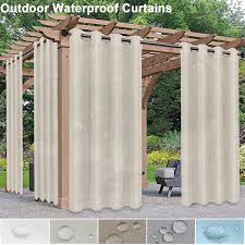 Sheer Outdoor Curtains Patio Waterproof