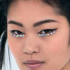 glittery party makeup