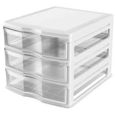 life story 3 drawer stackable shelf organizer plastic storage drawers white