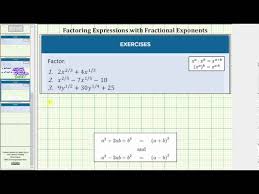 Factor Expressions With Fractional