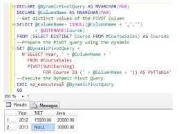 group and pivot data by using queries