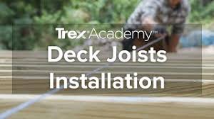 install deck joists trex academy