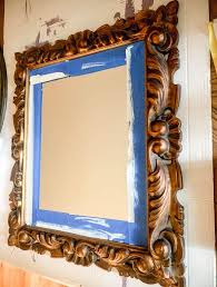 paint a mirror frame antique white