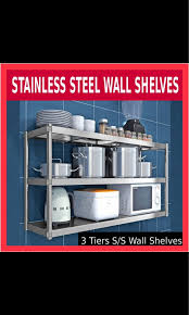 Wall Shelving Rack Stainless Steel