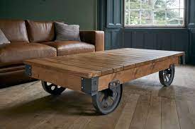 Gorgeous Wood Coffee Table With Wheels