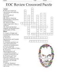 eoc review crossword puzzle wordmint