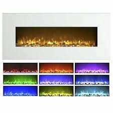 Large White Electric Fireplace With
