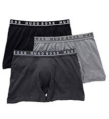 Hugo Boss Boss Mens Boxer Brief 3 Pack Co El 10146061 01 Grey Charcoal Black Underwear