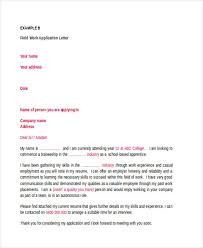 21 Sample Work Application Letters Free Sample Example Format