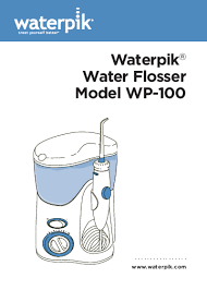 waterpik wp 100 water flosser user guide