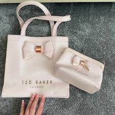 ted baker baby pink bag and matching