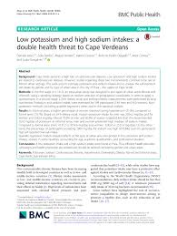 low potium and high sodium intakes