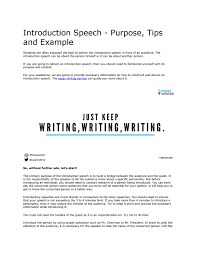 How to write a presidential speech. Introduction Speech Purpose Tips And Example By Seanacooper Issuu