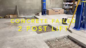 concrete requirements for a 2 post lift