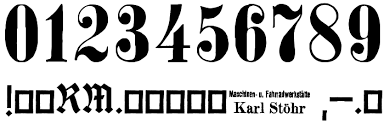 Stoehr Numbers Font Free Fonts Download