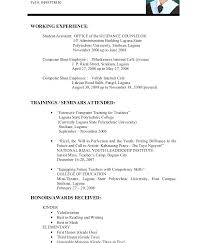 Examples Of Student Resume Resume Template Templates For High School