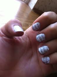 newspaper print nails how to paint a