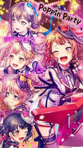 An anime music game, bang dream! Pin Di Bang Dream Girls Band Party