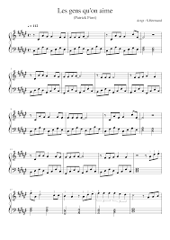 Les gens qu'on aime de Patrick Fiori Sheet music for Piano (Solo) |  Musescore.com