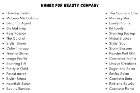 catchy and cool beauty business name ideas