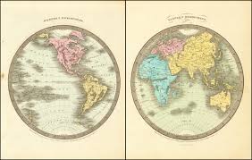 This huge map of earth's eastern hemisphere was originally created for the now deceased server known as age of discovery. Western Hemisphere And Eastern Hemisphere Barry Lawrence Ruderman Antique Maps Inc