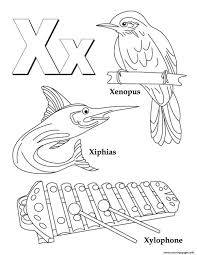 The worksheets help in learning and recognizing alphabets easily by associating the alphabet with the pictures of objects starting with that letter. Words Of X Alphabet Sc582 Coloring Pages Printable
