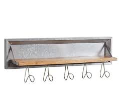 Galvanized System Row Of Hooks Wall