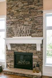 Dry Stacked Stone Fireplace Stacked