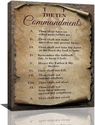 10 Commandments Wall Art Vintage Ten