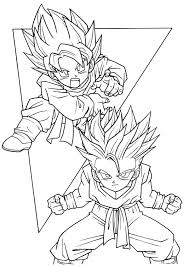 Goku, birth name kakarot, is the main protagonist of the dragon ball franchise. Coloring Pages Of Trunks In Dbz Coloring Home