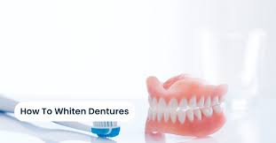 to whiten dentures and remove stains