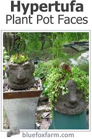 Hypertufa Plant Pot Faces Another