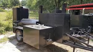 sink setup bbq smoker grill trailer
