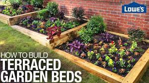 terraced garden bed on a slope