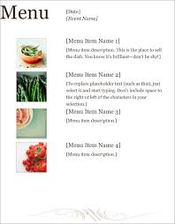 What do you know about eating? 32 Free Simple Menu Templates For Restaurants Cafes And Parties