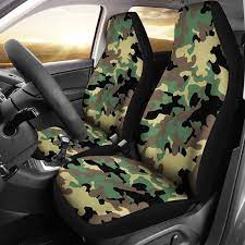 Camo Car Seat Covers Green Brown And