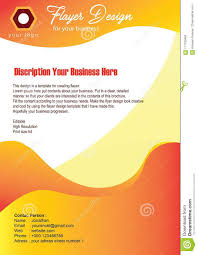 Template Brochure Or Flyer To Your Business Color Pink Stock