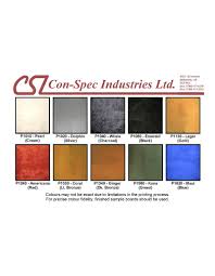Colour Charts Con Spec Industries