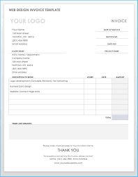 Outstanding Web Design Invoice Template Excel For Additional