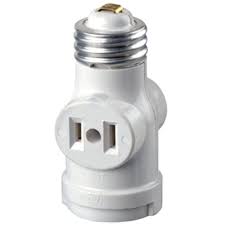 Leviton Socket With Outlets White