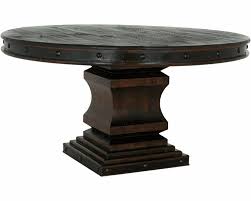 A round pedestal table is great for entertaining because it maximizes legroom while putting every guest within easy conversation range. Espresso Round Table Rustic Pedestal Round Dining Table Rustic Round Table