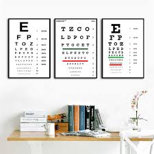 Modern Eye Test Snellen Chart Best Eyes Test Deals Poster