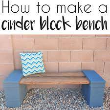 diy cinder block bench