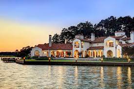 stunning waterfront lake conroe mansion