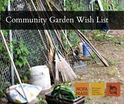 Community Garden Wish List Nofa Mass