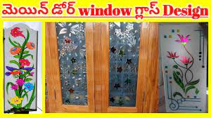 main door window glass design in telugu
